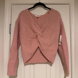 No Boundaries twist pearl sweater size S (3-5)